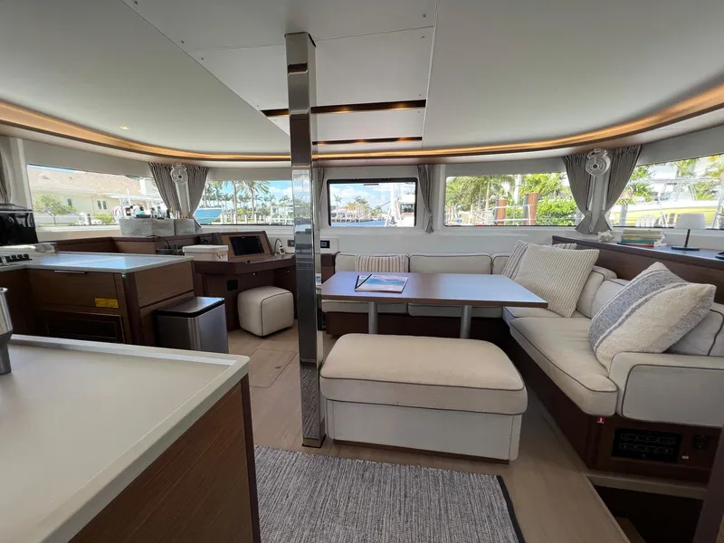 Slide: The Image of Interior of a 2022 Lagoon 46 yacht with modern design. - 19