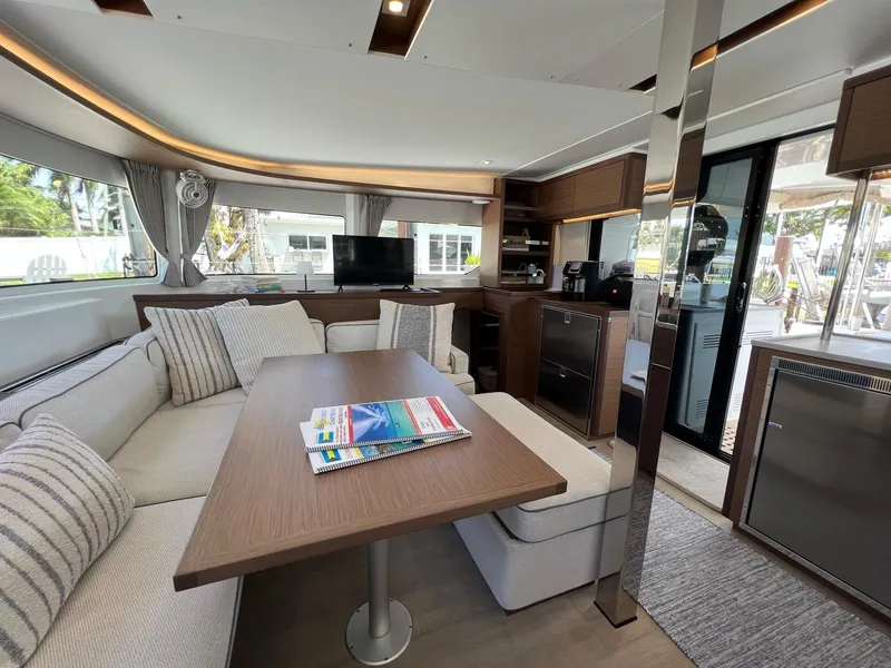 Slide: The Image of Interior of a 2022 Lagoon 46 yacht with modern design. - 20