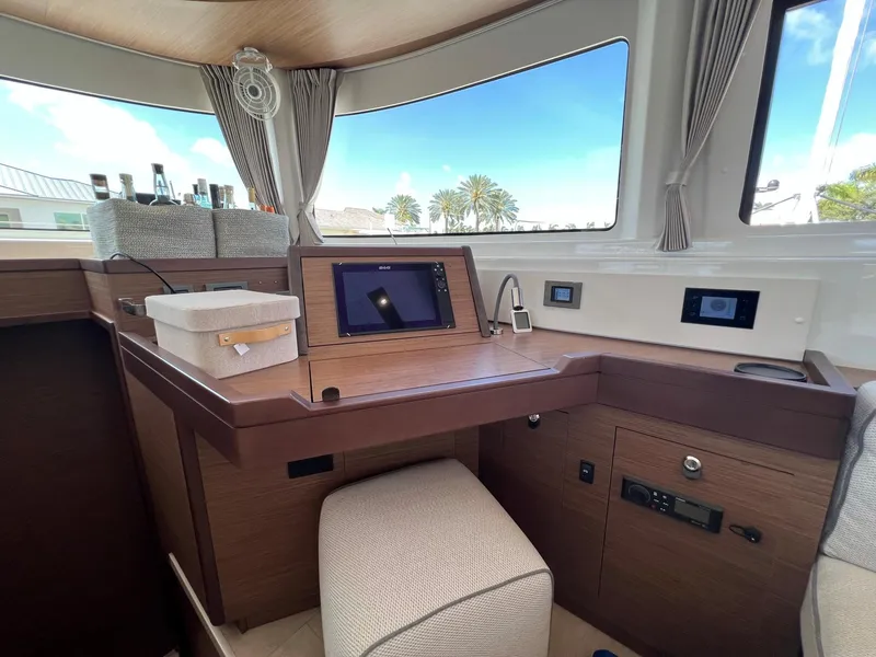 Slide: The Image of Interior of Lagoon 46 yacht, modern design, year 2022. - 21