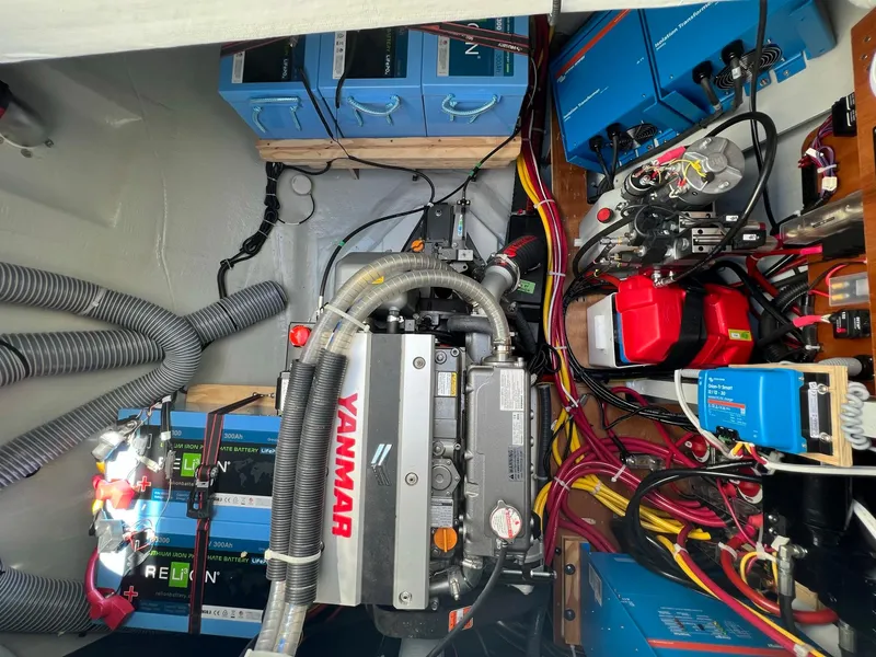 Slide: The Image of Engine room of 2022 Lagoon 46 with Yanmar engine and electronics. - 32