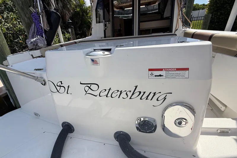 Slide: The Image of 2019 Ranger Tugs R-27 boat with St. Petersburg lettering. - 8