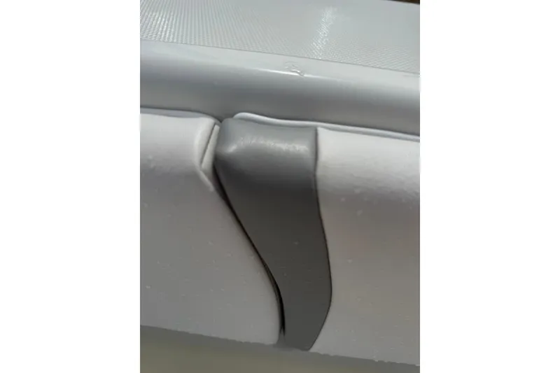 Slide: The Image of Close-up of a 2014 SeaVee 290B boat seat seam detail. - 15