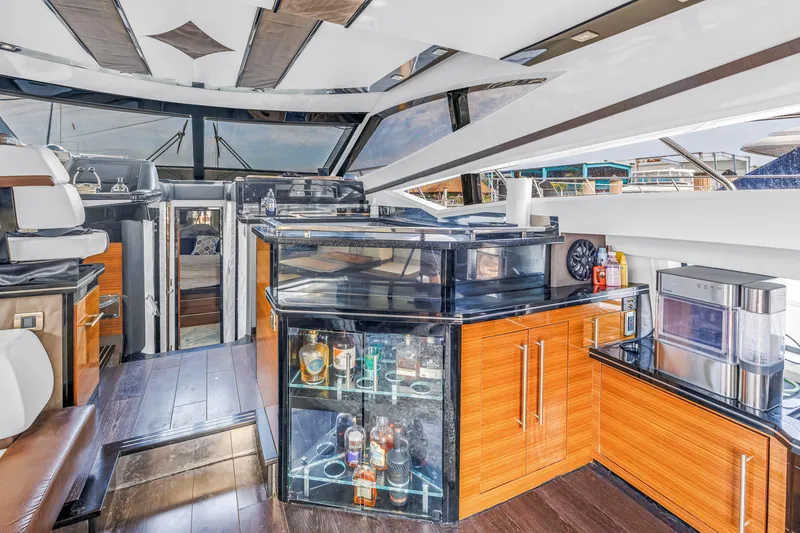 Slide: The Image of Luxurious interior of 2009 Marquis 500 Sport Bridge yacht with modern amenities and sleek design. - 25