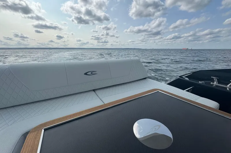 Slide: The Image of Luxurious Cobrey 52 FLY yacht interior with ocean view, 2026 model. - 6