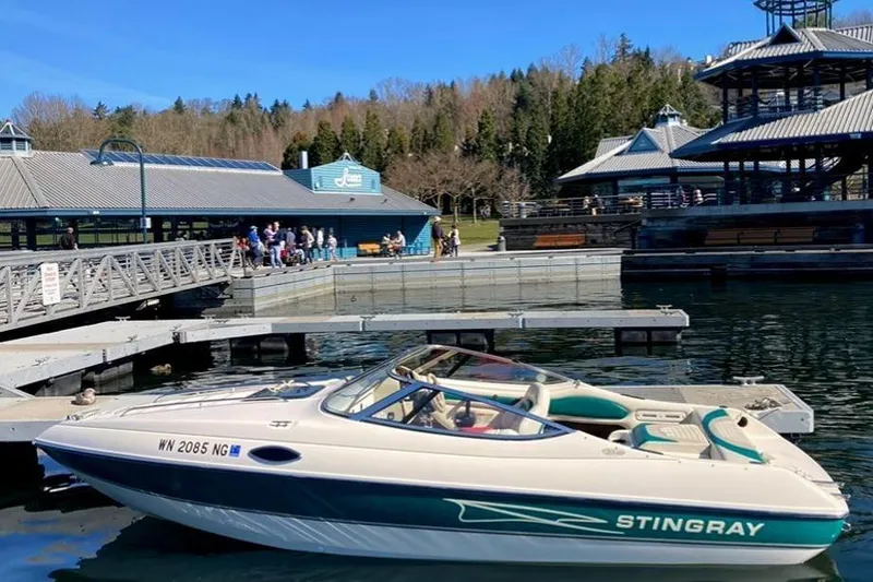 The Image of 1997 Stingray 200 CS boat docked on a sunny day. - 0