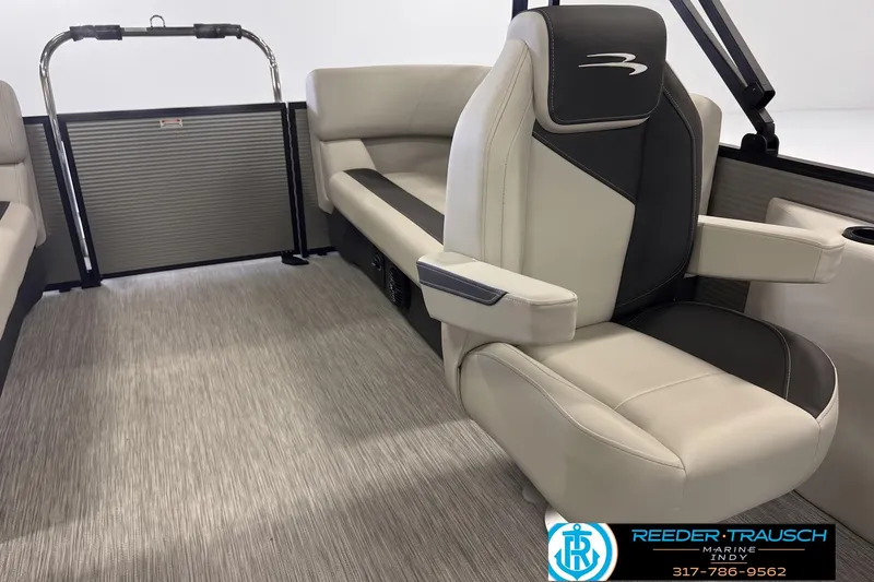 Slide: The Image of 2026 Bennington 20 SSR boat interior with luxurious seating and modern design. - 4