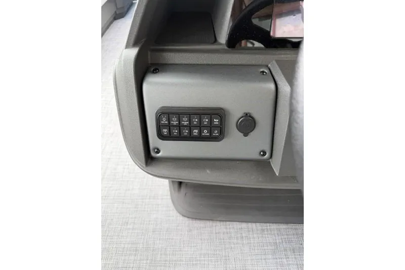 Slide: The Image of Control panel of 2026 Sun Tracker Party Barge 18 DLX pontoon boat. - 7