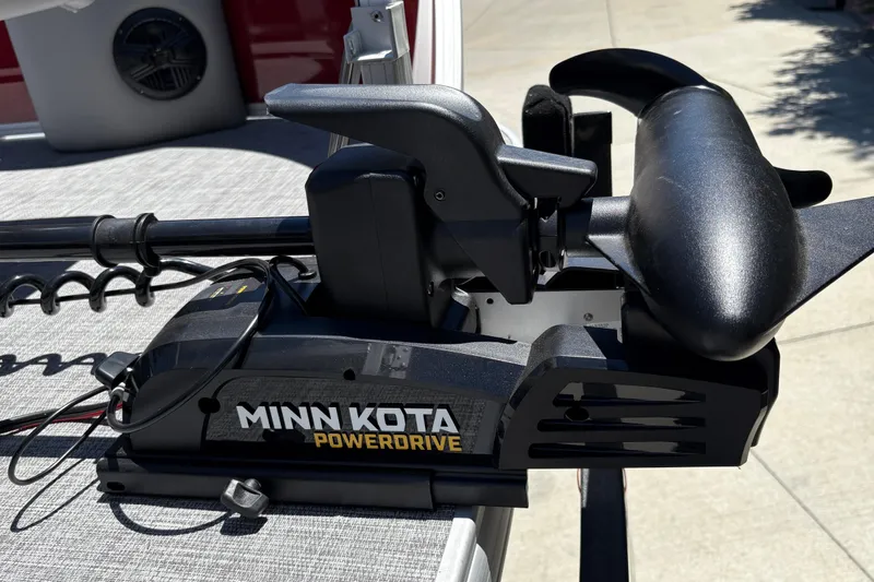 Slide: The Image of Minn Kota PowerDrive trolling motor on 2026 Sun Tracker SportFish 20 DLX boat. - 15