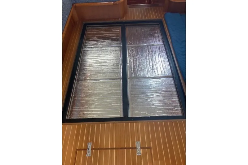 Slide: The Image of Interior view of 2009 Grand Banks 47 Heritage CL with insulated hatch cover. - 13