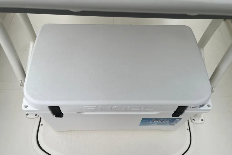 Slide: The Image of Engel cooler on 2026 Pioneer 202 Islander boat deck. - 13