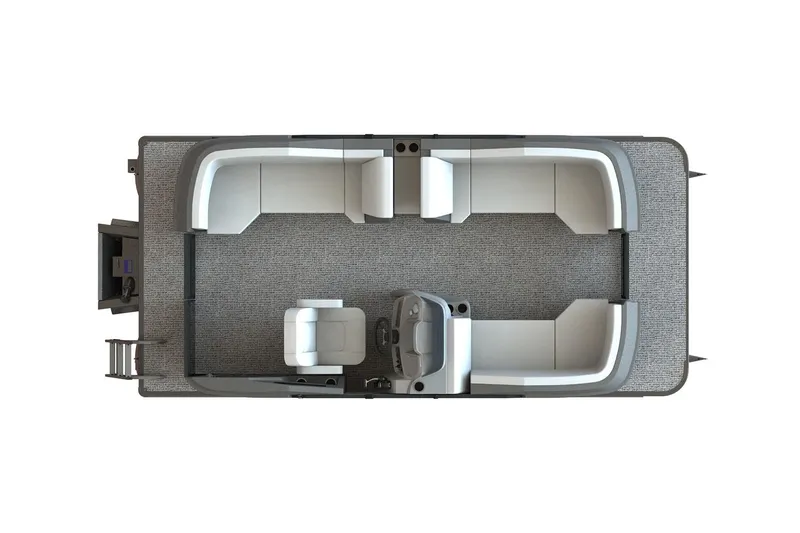 Slide: The Image of Manufacturer Provided Image: Top view of 2026 Starcraft GX 18 R boat interior layout with seating and helm. - 8
