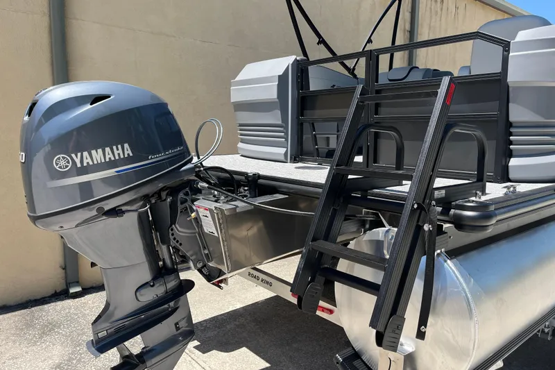 Slide: The Image of 2026 Starcraft GX 18 R boat with Yamaha outboard motor and ladder. - 9