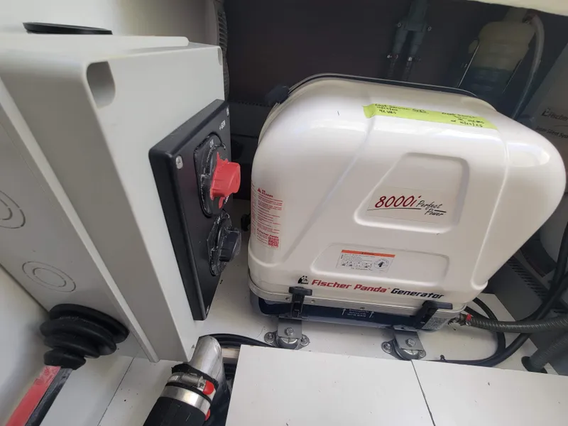 Slide: The Image of Fischer Panda generator in a 2020 Jeanneau NC1095 boat engine compartment. - 41