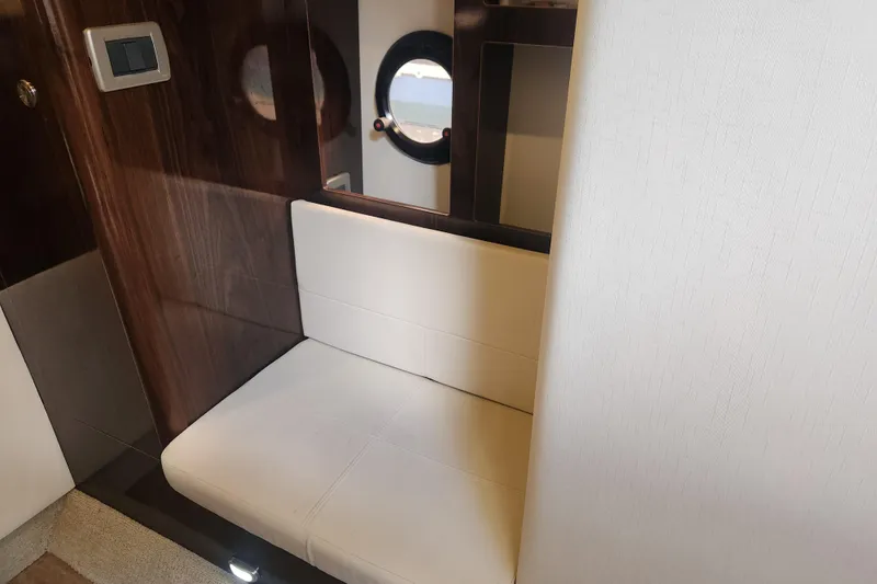 Slide: The Image of Interior seating area of 2019 Sea Ray Sundancer 350 Coupe yacht. - 19