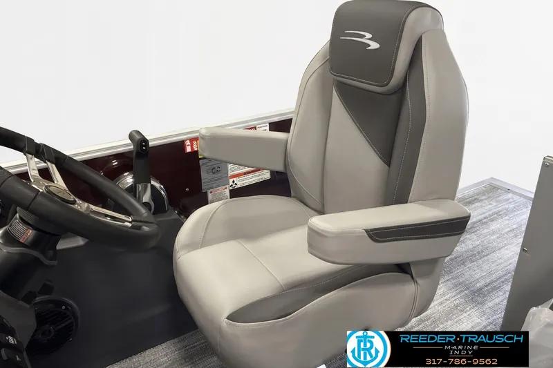 Slide: The Image of Captain's chair in 2026 Bennington 168 SLJ boat, featuring sleek design and comfortable seating. - 3