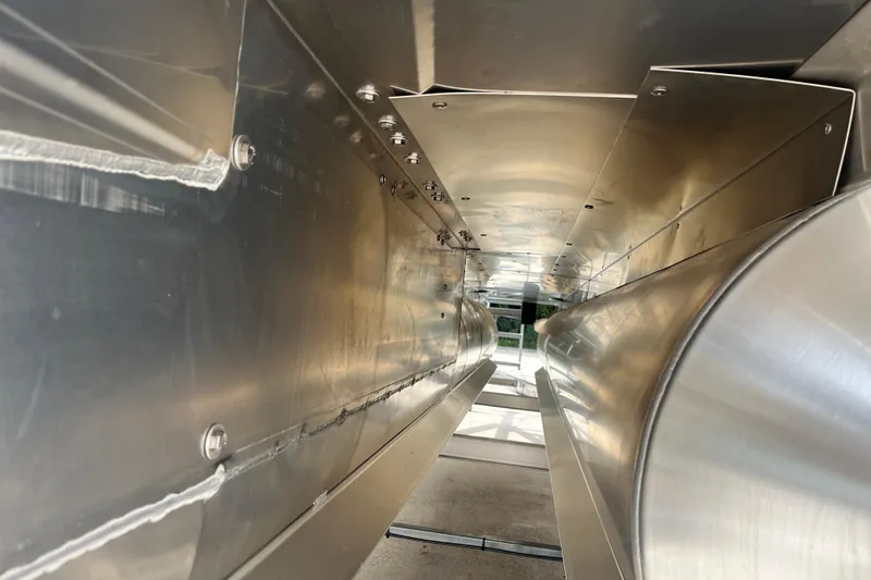Slide: The Image of Interior view of 2026 Starcraft EXS 3 FD, showcasing sleek metal construction. - 39
