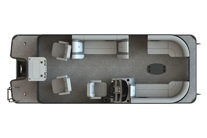 Slide: The Image of Manufacturer Provided Image: Top view of 2026 Starcraft EXS 3 FD pontoon boat interior layout. - 8