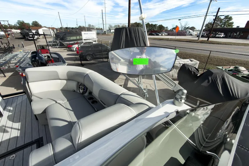 Slide: The Image of 2026 Montara Surf Boss 2.0 SL 23" boat with sleek seating and modern design. - 44