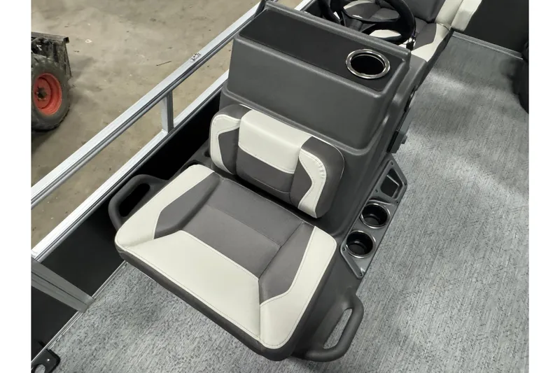Slide: The Image of Interior seating of 2026 Sun Tracker Bass Buggy 16 XL Select pontoon boat. - 7