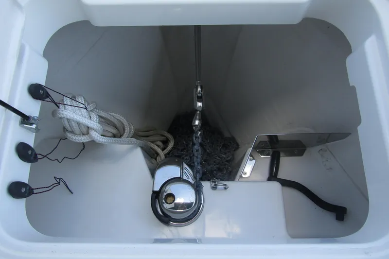 Slide: The Image of Anchor compartment of 2024 Nimbus Commuter 11 with ropes and chain. - 25