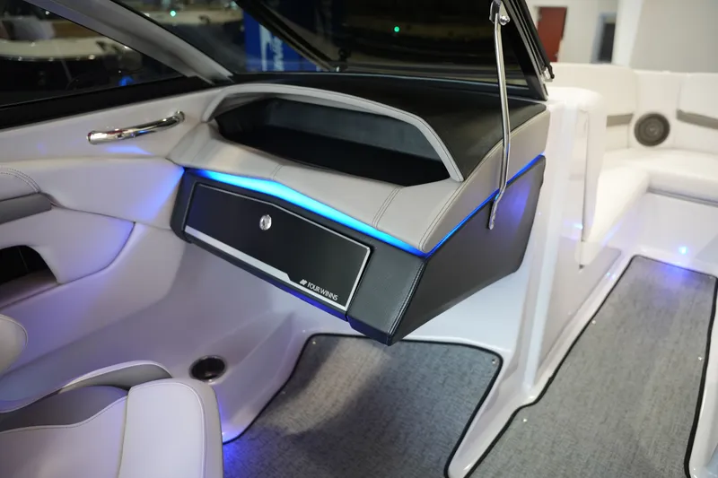 Slide: The Image of Interior of 2019 Four Winns H230 boat with blue LED lighting. - 34