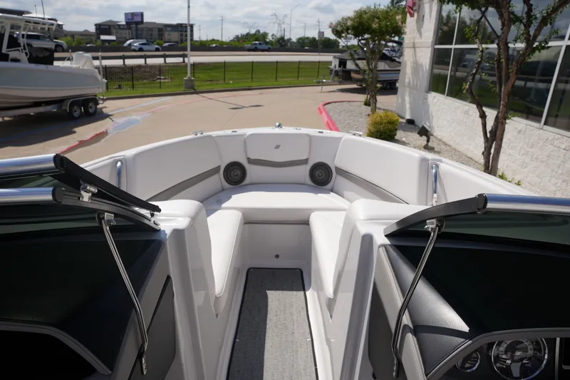 Slide: The Image of Interior view of a 2019 Four Winns H230 boat, modern design. - 35