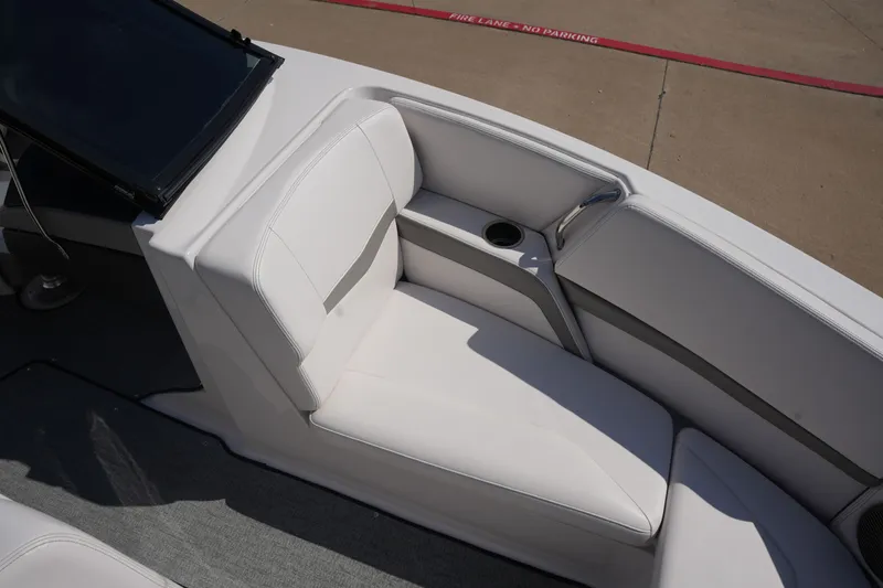 Slide: The Image of Interior of 2019 Four Winns H230 boat with white seating. - 38