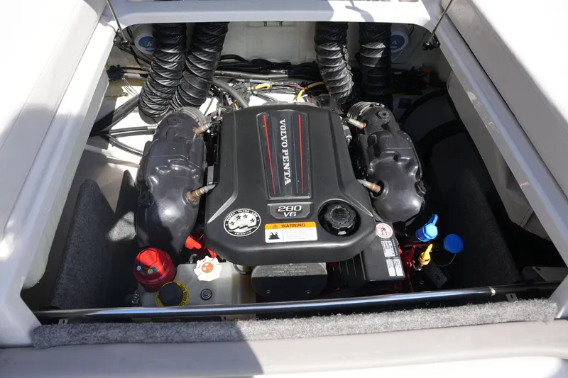 Slide: The Image of Volvo Penta engine in 2019 Four Winns H230 boat. - 43
