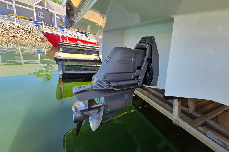 Slide: The Image of 2016 Cobalt R3 boat with Volvo Penta engine docked in marina. - 41