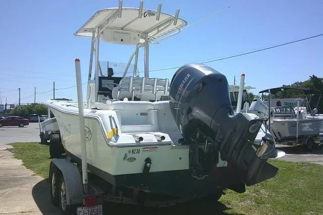 Slide: The Image of 2017 Sea Hunt Ultra 211 boat with Yamaha outboard motor on trailer. - 9