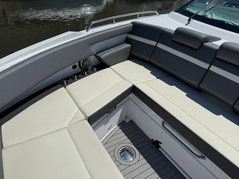 Slide: The Image of Luxurious seating area on 2021 Cruisers Yachts 38 GLS. - 40