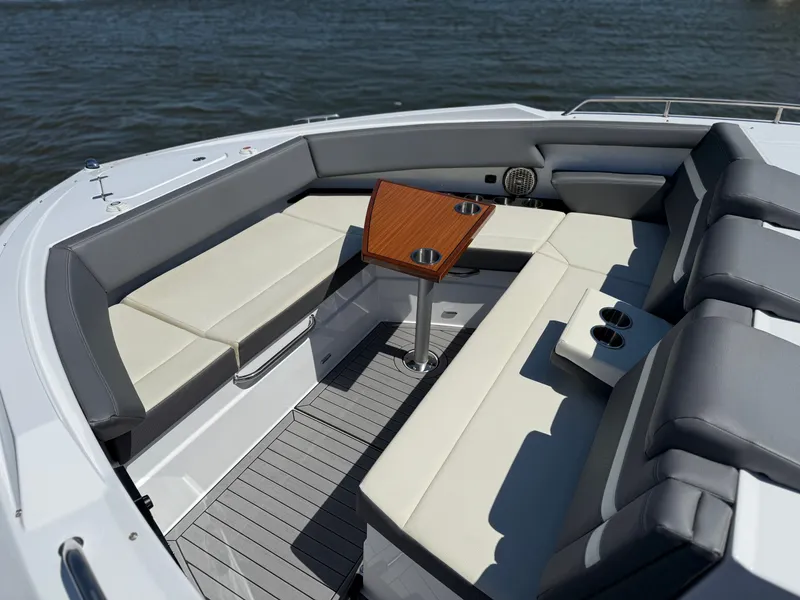 Slide: The Image of Interior of 2021 Cruisers Yachts 38 GLS with seating and table. - 41