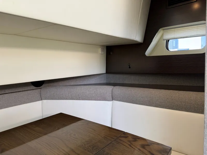 Slide: The Image of Interior of 2021 Cruisers Yachts 38 GLS with elegant upholstery. - 45