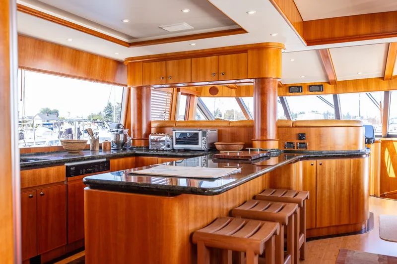 Slide: The Image of Luxurious kitchen interior of 2005 West Bay 86 Raised Pilothouse Motor Yacht. - 22