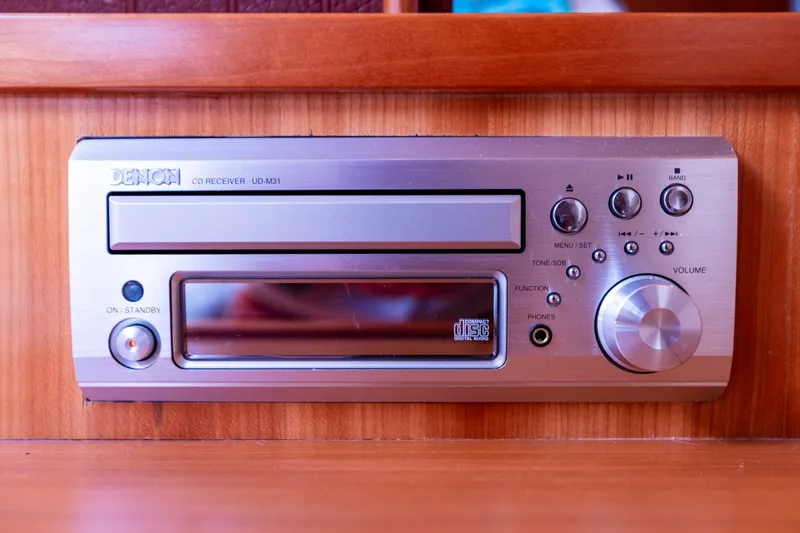 Slide: The Image of Denon CD receiver UD-M31 on 2005 West Bay 86 Raised Pilothouse Motor Yacht. - 139