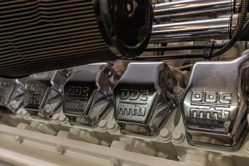 Slide: The Image of Engine components of a 2005 West Bay 86 Raised Pilothouse Motor Yacht. - 119