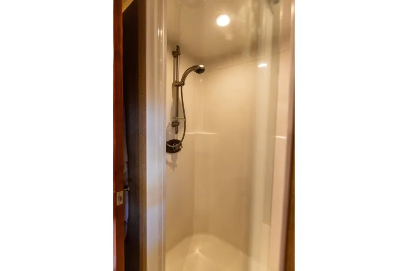 Slide: The Image of Shower area in 2005 West Bay 86 Raised Pilothouse Motor Yacht. - 141