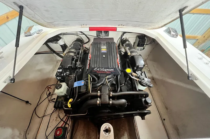 Slide: The Image of Engine compartment of a 1996 Donzi 22 Classic boat with 454 Magnum engine. - 10