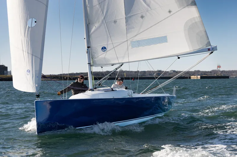 Slide: The Image of Sailing boat J Boats J/7 2026 cruising on the water. - 16