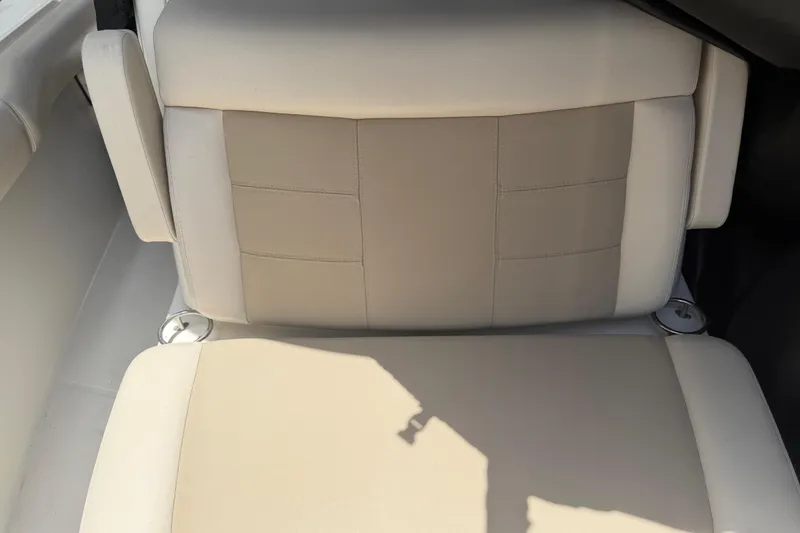 Slide: The Image of 2016 Boston Whaler 250 Outrage boat seat, beige upholstery, comfortable design. - 42