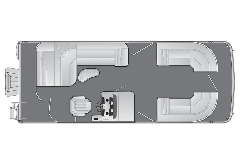 The Image of Manufacturer Provided Image: 2026 Bennington 23 SX L-Bench boat layout, featuring spacious seating and helm area. - 0