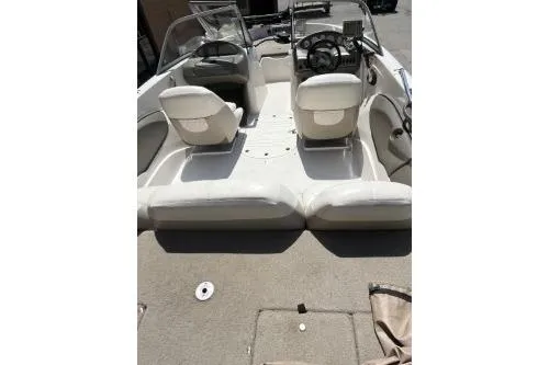 Slide: The Image of 2006 Nitro 288 Sport boat interior with dual seating and steering console. - 3