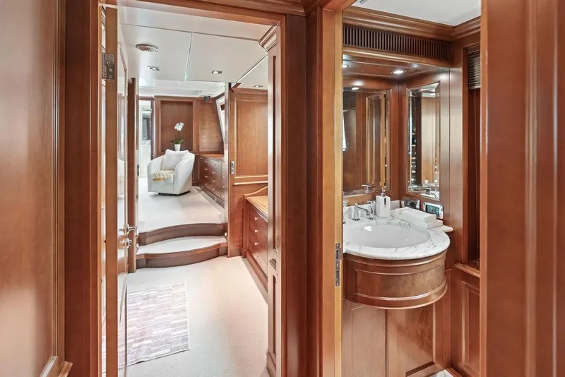 Slide: The Image of Luxurious interior of 2008 Benetti Classic yacht with elegant wood finishes and modern amenities. - 42