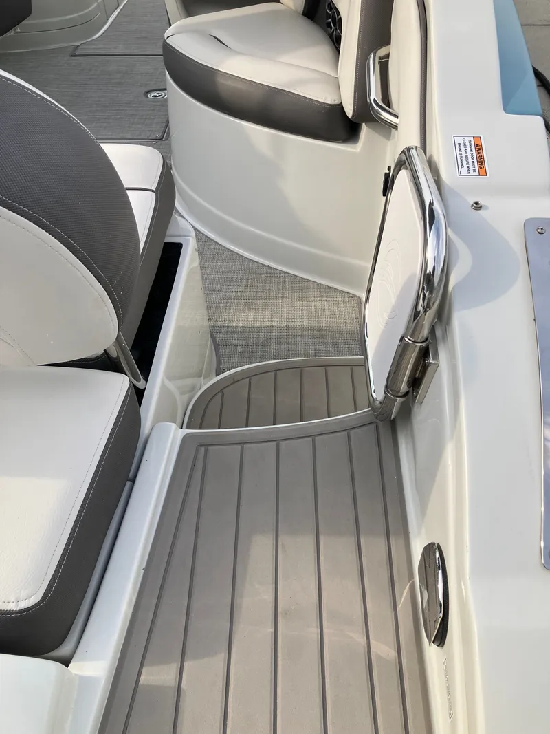 Slide: The Image of Interior of Crownline 270 XSS boat, seating area, 2023 model. - 16