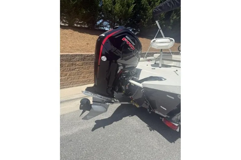 Slide: The Image of 2020 Ranger RB190 boat with powerful outboard motor on a sunny day. - 4