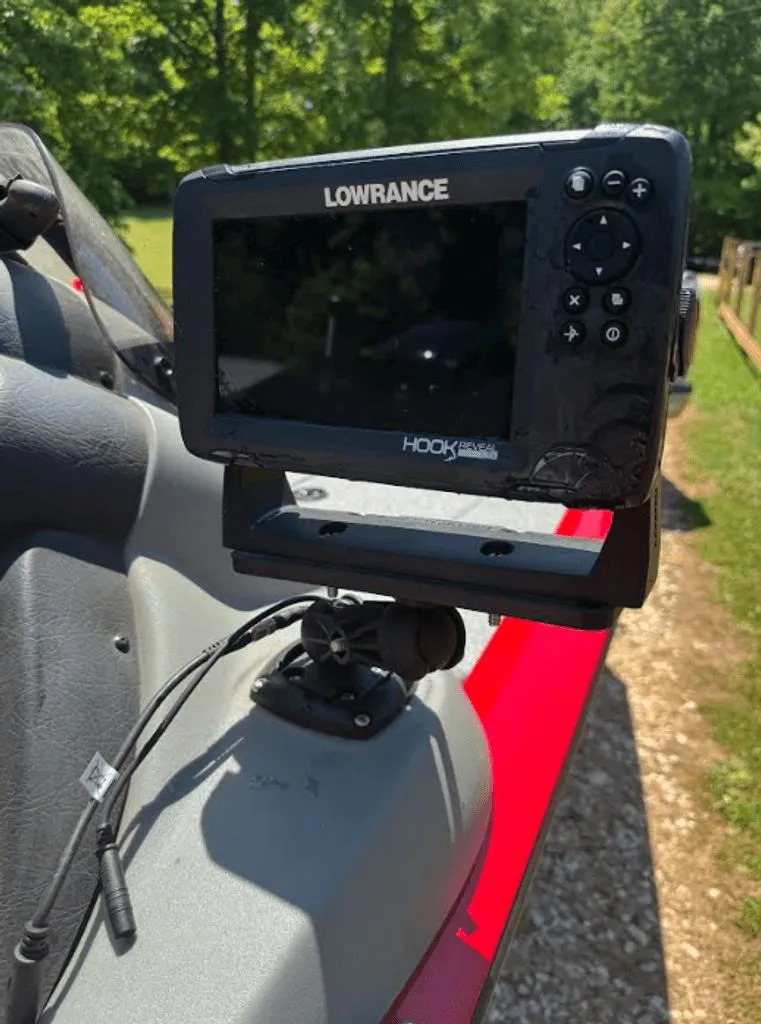 Slide: The Image of Lowrance Hook fishfinder on Tracker Pro Team 175 TXW boat. - 7