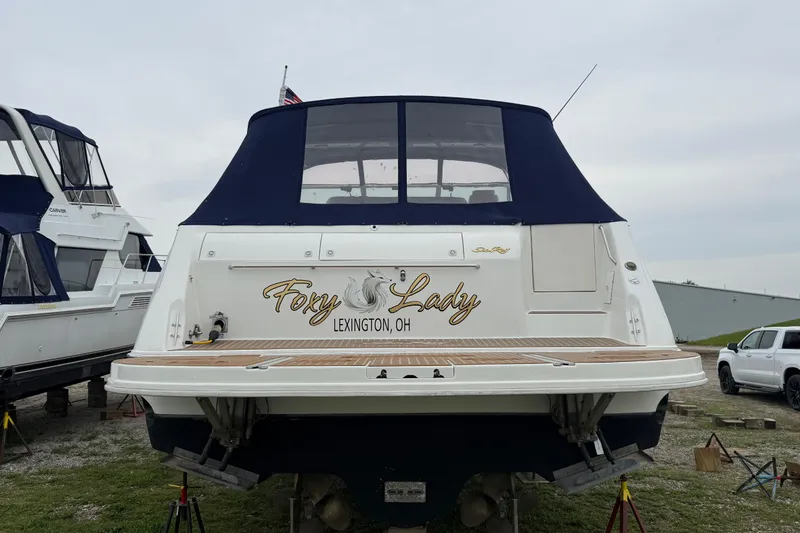 Slide: The Image of 1998 Sea Ray 500 Sundancer boat named "Foxy Lady" in Lexington, Ohio. - 2