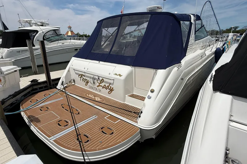 Slide: The Image of 1998 Sea Ray 500 Sundancer boat named "Foxy Lady" in Lexington, Ohio. - 96