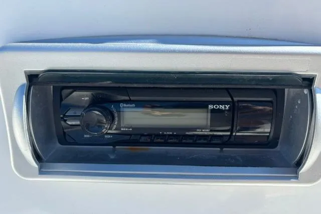 Slide: The Image of Sony Bluetooth stereo system on a 2016 Hurricane SunDeck Sport 188 OB boat. - 29