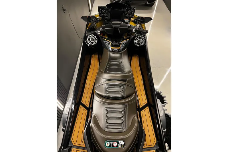 Slide: The Image of 2023 Kawasaki Jetski Ultra 310LX with sleek design and advanced features, top view. - 8